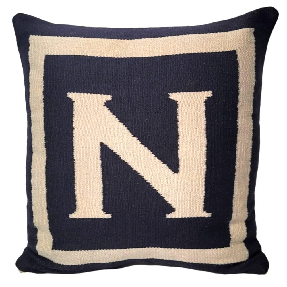 Jonathan Adler initial throw decorative pillow letter 